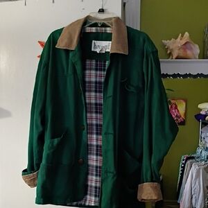 Avalanche Dark Green Field Jacket with Tan Corduroy Collar